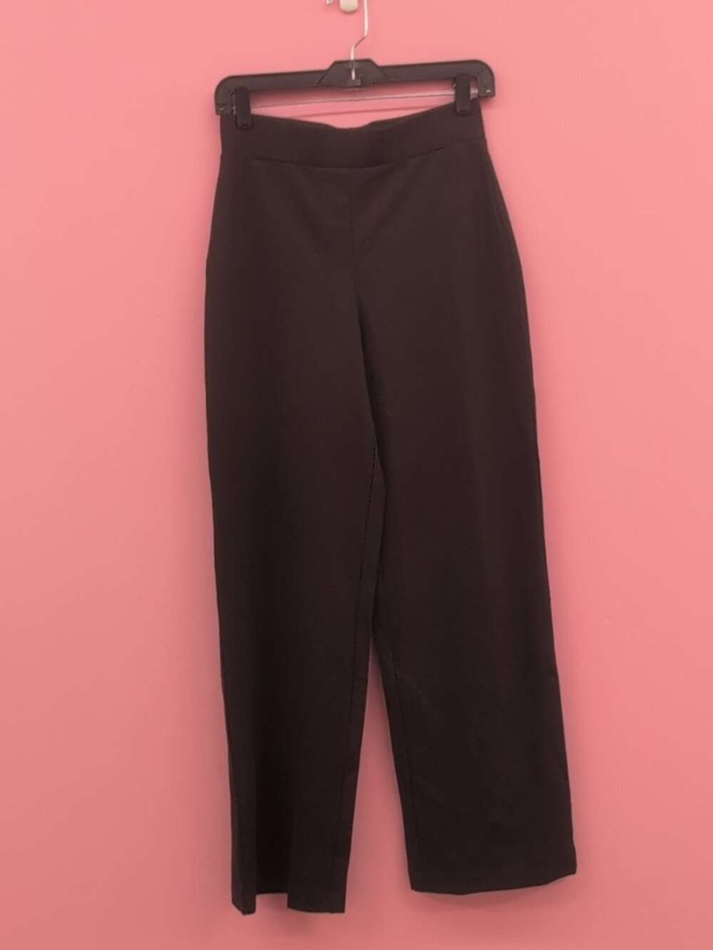 Quince Ultra-Stretch High Rise Pull-On Ponte Wide Leg Pants Black Women's Size S